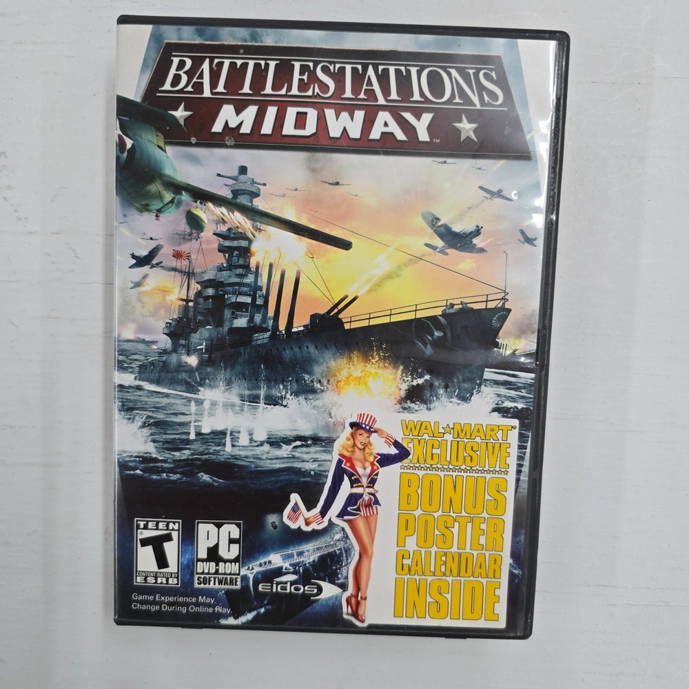 Battlestations Midway PC DVD-ROM Eidos Complete Case Manual Disc T ESRB Strategy